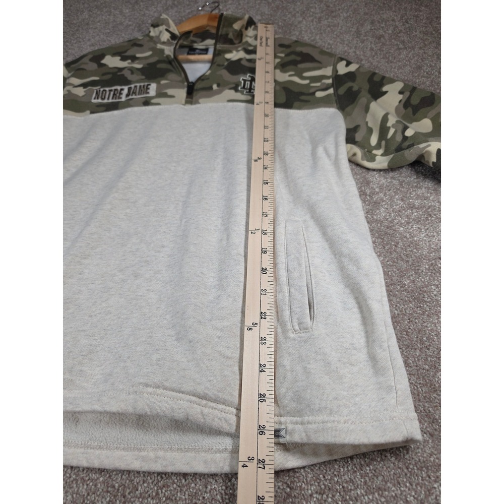 Colosseum Notre Dame Fighting Irish Camo Quarter Zip Pullover Mens Medium OHT - Picture 6 of 10